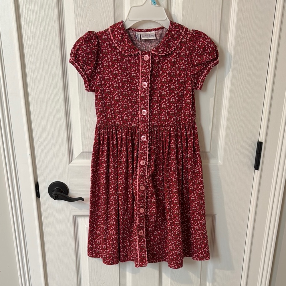 Rachel Riley Red Puff Sleeve Sundress